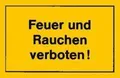 Verbotsschilder Feuer und Rauchen verbot