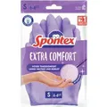 Spontex Haushaltshandschuhe, extra Comfort, Naturlatex 12307016 , 1 Packung = 1 Paar, Größe: 6 - 6,5 (S),  Farbe: lila