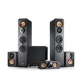 Teufel UlLTIMA 40 Surround Power Edition 5.1-Set - Heimkino Lautsprecher 5.1 Soundanlage mit riesigem Subwoofer (optional kabellos ansteuerbar), Bassreflex, 3-Wege-System - Schwarz