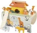 Small Foot Steckspiel Arche Noah „Safari“, Motorikspielzeug aus Holz (US IMPORT)