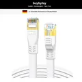 DDMALL LAN Kabel CAT 8, Hochgeschwindigkeit 40Gbps, 0,5m, Weiß
