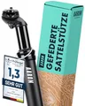 AARON Spring Federsattelstütze mit 30,9 mm Durchmesser | Gefederte Aluminium Sattelstütze mit 350mm Länge | Fahrrad Sattelstütze gefedert für E-Bike, MTB, Trekking Citybike u.v.m. Schwarz