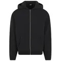 URBAN CLASSICS Outdoorjacke Urban Classics Fluffy Zip Cardigan (1-St) schwarz 5XL