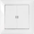 Serienschalter Beleuchtet Unterputz Lichtschalter 10A Premium serie STILE Weiß