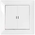 Serienschalter Beleuchtet Unterputz Lichtschalter 10A Premium serie STILE Weiß