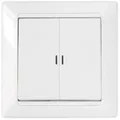 Serienschalter Beleuchtet Unterputz Lichtschalter 10A Premium serie STILE Weiß
