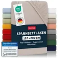 Blumtal Spannbettlaken Bettlaken aus Mikrofaser, Mikrofaser, Gummizug: rundum, (1 Stück) braun 120 cm x 200 cm
