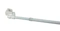 Klemmstange für Scheibengardinen, Scheiben-Gardinenstange mit Klemmträger, 55-85 cm ausziehbar, Ø 12 mm, weiss