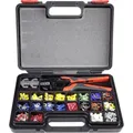 TOOLCRAFT PZ-507 1365635 Crimpzangen-Set 439teilig Kabelschuhe, Flachstecker,...