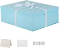 Geschenkbox mit Deckel 42 x 32 x 15.5 cm groß xxl, Geschenkbox mit Schleifen, 