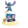 Ewiger Kalender 3D Surfer in Blau mit mit 5 Blöcken mit Tagen und Monaten - 3D Dekofigur 15,5 x 11,7 x 11,7 cm