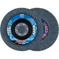 PFERD TOOLS Fächerscheibe POLIFAN CURVE 2 Stück | Ø 125 mm, Breite M (11 mm), Z40, SGP STEELOX | 69398197 für die präzise Kehlnahtbearbeitung,Steel, zirconia corundum, for angle grinders