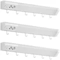 Oktaplex lighting LED Unterbauleuchte Talin 76cm Lichtleiste mit Steckdose 1635lm 14,8W, LED, warmweiß, 3000K Unterschranklampe Küche mit Schalter und Hacken weiß 8,50 cm x 76,00 cm x 8,00 cm