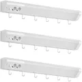 Oktaplex 3er Set Talin Unterschranklampe mit Steckdose 76cm Küche LED Unterbaulampe 14,8W 230 V warmweiß 3000K 1635lm mit Schalter weiß
