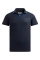Camp David Herren Pikee-Polo mit V-Neck und Rückeneinsatz Blue Navy, 4XL