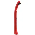 Sined Sole Xxl Polietileno Curvo Ducha Solar Con Lavapies Depósito 40 Lt Rojo Lavapies Grifo Metal Negro Accesorios