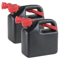 2er Set Reserve- bzw. Benzinkanister 3 Liter Schwarz mit UN-Zulassung