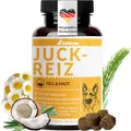 Schnüffelfreunde Juckreiz Drops für Hunde I bei trockener Haut & Schuppen I unterstützt Fell & Haut beim Hund von innen I mit Schwarzkümmelöl, Kokosöl, Kamille (150g - ca. 180 Stück)