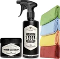 URBAN FOREST Lederpflege Lederreiniger 500ml + Leder Balsam + 4 Mikrofasertücher Lederpflege (1 St), 250ml, 500ml