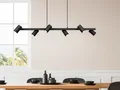 Balken Pendelleuchte Schwarz 6 flammig Küchenlampen für Esstisch & Küchentheke