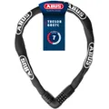ABUS Kettenschloss Tresor 6807C - Zahlenschloss mit 360°-Bolzen, 7 mm starke Stahlkette, 4-stelliger Zahlencode - Fahrradschloss mit Sicherheitslevel 7 - Länge 85 cm, schwarz