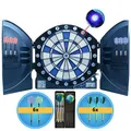Best Sporting Dart Set Cambridge Xtra mit 12 Dartpfeilen & 24 Ersatzspitzen I Dartscheibe elektronisch im hochwertigen Set I elektronische Dartscheibe mit LED-Anzeigen I Dartboard Kabinet