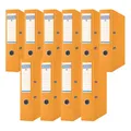 Premium Ordner Breit 10er Pack/DIN A4 / 7,5 cm / 10 Stück/Orange/Kunststoffbe...