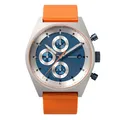 DETOMASO D10 CHRONO SOLAR Grau Blau - #tide ocean material® Armband Orange Neu