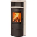 Thermia Holzkamin München V3 Braun Speckstein Weiß Beschichtet