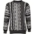 Cascallo Strickpullover Giovanni - Gestrickter Luxus Designer Rundhals-Pullover Regular Fit (1-tlg) schwarz S