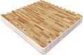 GORILLA SPORTS® Schutzmatten - 6 Matten mit 12 Endstücke, 60 x 60 x 1,2 cm, Rutschfeste, EVA Schaumstoff, Holzoptik - Bodenschutzmatten Fitness, Bodenmatten, Puzzlematten, Unterlegmatten, Poolmatte