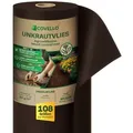 Covello Unkrautvlies Gartenvlies 50g/m2 reißfestes Bodengewebe mit UV-Schutz Unkrautfolie, 60m x 0,8m = 48m2 Schutzvlies Unkrautschutzvlies Mulchvlies Vlies braun 80 cm x 6000 cm