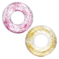 INTEX Schwimmreifen Glitter transparent Ø107cm aufblasbarer Schwimmring Badering