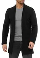 Redbridge Cardgigan für Herren Jacke Sweat-Jacke Sakko Long Cut Schwarz S