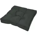 Beautissu  Loungekissen, Graphit, Textil, 50x10x50 cm, Outdoor-Kissen, Outdoor-Sitzkissen