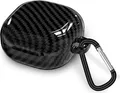 Cadorabo Hülle für Samsung Galaxy Buds PRO/LIVE/Buds 2 in Schwarz Tragbare Carbon Fiber Kopfhörer Schutzhülle