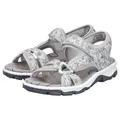 Rieker Riemchensandale Sommerschuh, Sandalette, Outdoorschuh in Trekking-Optik grau 41 EU
