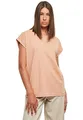 Urban Classics Damen T-Shirt Ladies Extended Shoulder Tee, T-Shirt mit überschnittenen Schultern, aus Baumwolle, erhältlich in vielen Farben, Amber, XL