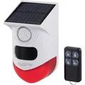 Sygonix Mini-Alarmanlage Weiß, Rot mit LED, mit Bewegungsmelder, mit Fernbedienung, mit Solar, mit WLAN 120 dB SY-65153
