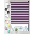 Doppelrollo Klemmfix ohne Bohren Rollos für Fenster und Tür Seitenzugrollo, Sonello, blickdicht, ohne Bohren, freihängend, Klemmfix, 95cm x 130cm Lila Duo Rollo, Lichtschutz, Jalousie mit Klemmträger lila 95 cm x 130 cm