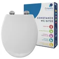 Croydex Constance Toilettendeckel mit Absenkautomatik – Flexi-Fix Einfache Installation – Schnellverschluss für einfache Reinigung – Antibakterieller Toilettensitz – Robuster Duroplast – Weiß