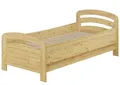 ERST-HOLZ Massivholzbett Seniorenbett 90 x 220 cm Überlänge Kiefer Massiv, Kiefer farblos lackiert