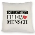 speecheese Dekokissen Liebe Kissen mit Spruch - Du bist mein Lieblingsmensch