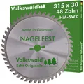 Volkswald® HM-Kreissägeblatt SWZ 315 x 30 mm Z= 48 Super - Wechselzahn Nagelfest