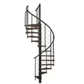 Minka Spindeltreppe Venezia Smart 38 - 305,5cm Geschosshöhe Walnuss Schwarz 160cm Durchmesser