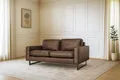2-Sitzer HOME AFFAIRE "Pinto, 166 cm, Cord, Chenille, Lederoptik", braun, B:166cm H:85cm T:97cm