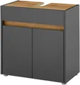 Home affaire Waschbeckenunterschrank CITY/GIRON, Waschtisch mit Griffmulde, Badschrank in zeitlosem Design in den Farben Weiß und Anthrazit verfügbar, viel Stauraum