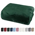 Bettlaken 100x200 Cashmere Touch Spannbettlaken Super Soft Winter Spannbetttuch Nicky Plüsch Teddy Typ585 Öko-Tex pflegeleicht tannengrün grün für 90x200 bis 110x200