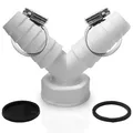 Abfluss Adapter für  Geschirrspüler und Waschmaschine 1 Zoll - Doppelanschluss Rohrgewinde   - Y-adapter für Schlauch mit Eingangsstutzen von 19-24 m