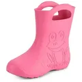 Ladeheid EVA Regenschuhe für Frauen LA-CA-09 Gummistiefel Damen federleichte Gartenschuhe mit Griffen rosa 36-37 EU
